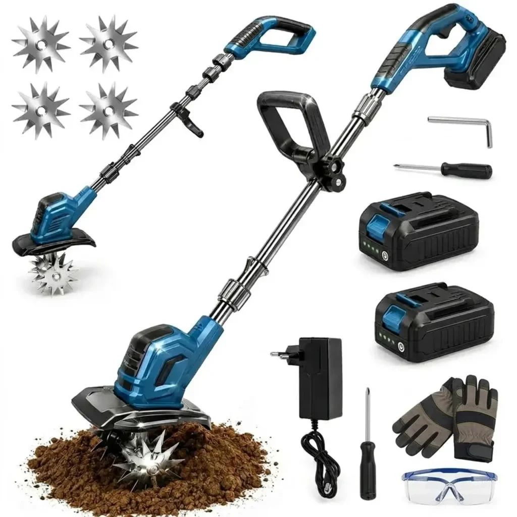 Electric garden tiller
